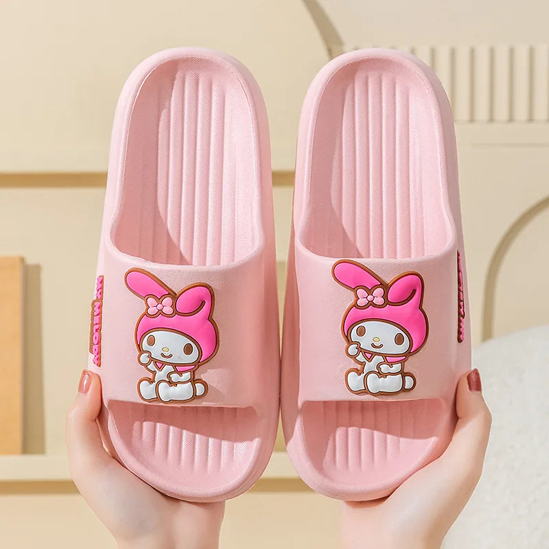 Hello Kitty Cartoon-Style Minimalist Flip-Flops Cute, Non-Slip Flip-Flops for Students Lightweight Slippers for Home and Ba Qme 3 235mm