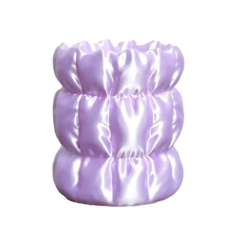 Makeup Brush Storage Holder Premium Elegant Large Capacity Cosmetic Qme Purple