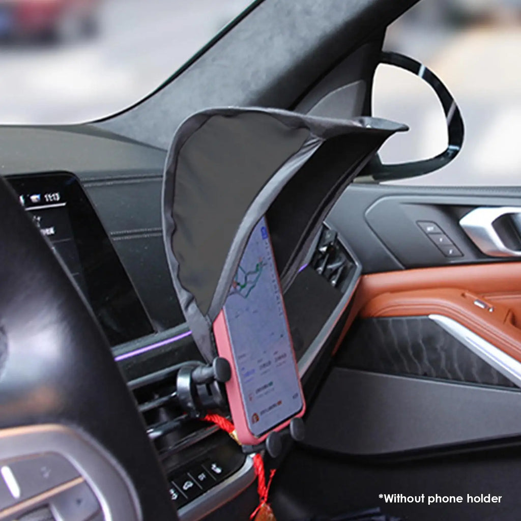 Phone Shade for Car Foldable Anti-Glare Universal Heat-Insulating Car Phone Sun Shade for Women Men Motorcycle SUV RV Sedan Qme