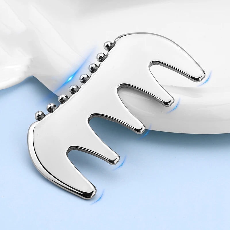 Stainless Steel Gua Sha Facial Tool Acupuncture Point Massage Eye Qme