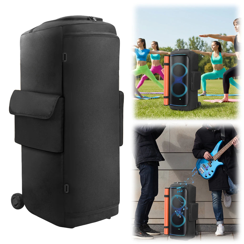 For JBL Partybox 720 Portable Speaker Dust Case with Mic Pocket Padded Speaker Protective Cover Wear-Resist Speakers Accessories Qme