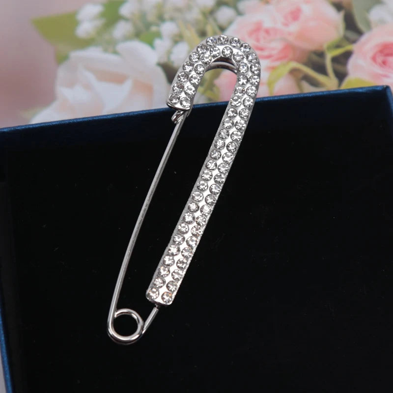 Cute Rhinestone Pins Pants Waist Adjustment Women Cardigan Scarf Qme A3