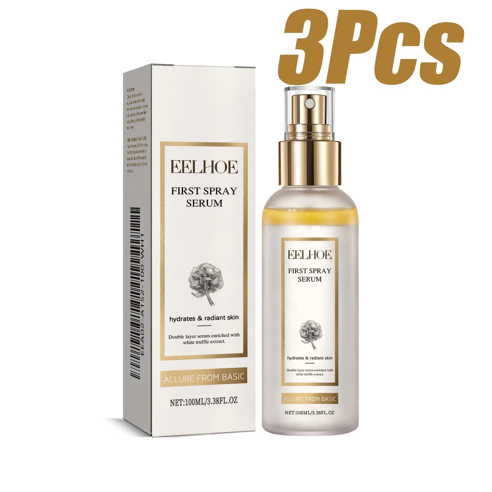 White Truffle Moisturizing Spray Hydrating Face Mist Moisturizing Shrink Pores Oil Control Brightening Skincare Qme 3 x 100ml Boxed