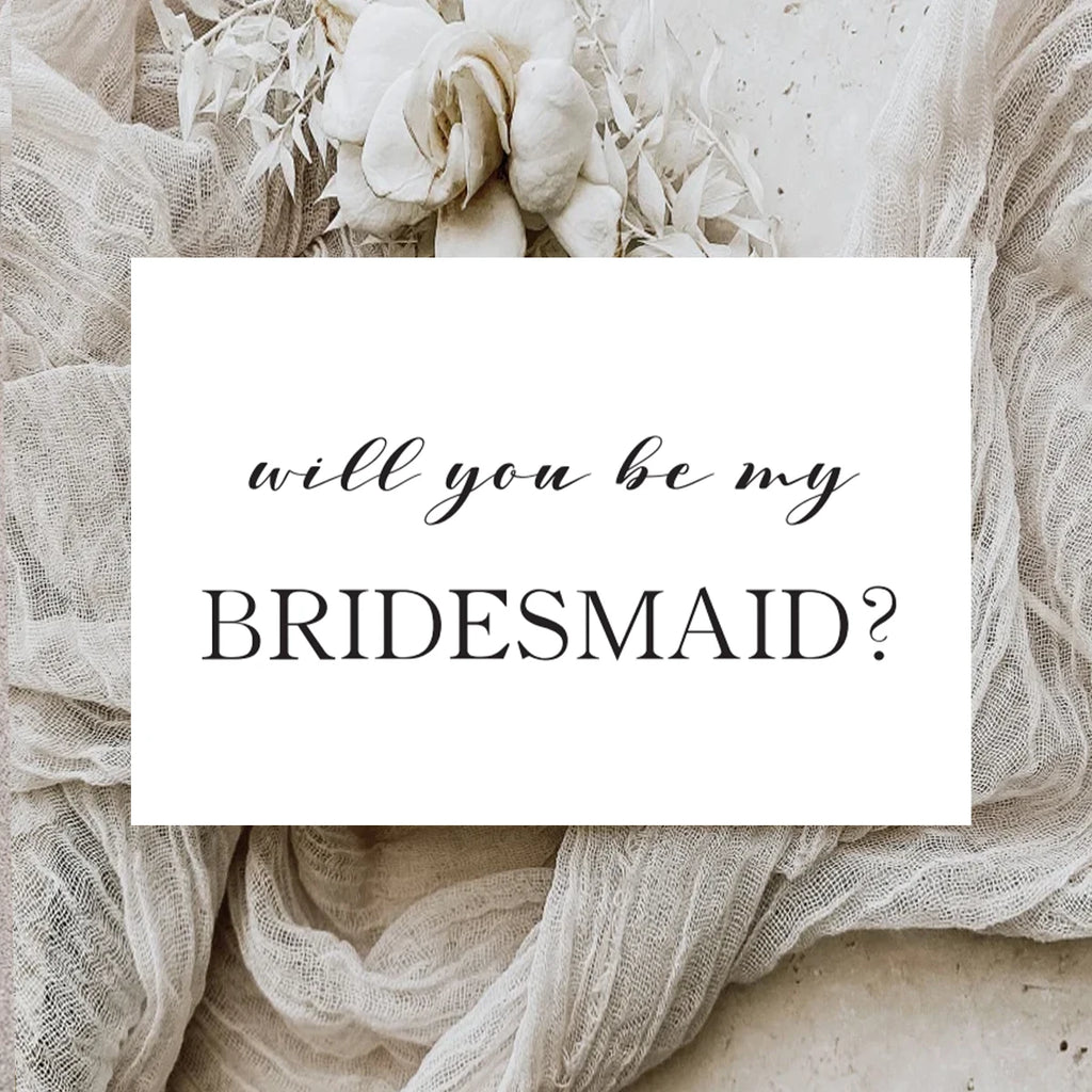 1Pc Will You Be My Bridesmaid? Wedding Bridal Shower Gift Card with Envelope, Bridesmaid Card Make a Beautifully Personalized I Qme