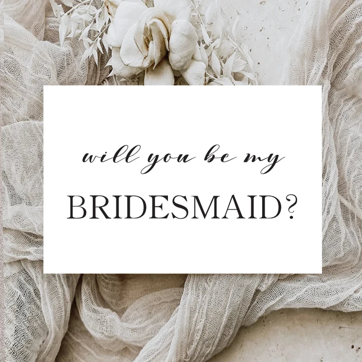 1Pc Will You Be My Bridesmaid? Wedding Bridal Shower Gift Card with Envelope, Bridesmaid Card Make a Beautifully Personalized I Qme