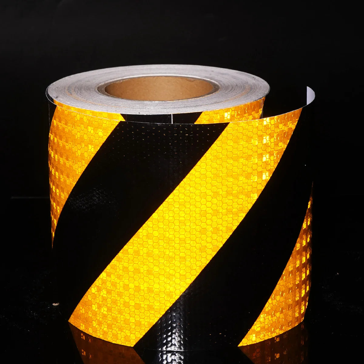 Yellow Twill Reflective Tapes Waterproof Adhesive Strips Hazard Reflector Warning Conspicuity Stickers Qme 15cm 10m