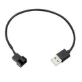 10pcsUSB to 4pin fan adapter cable CPU chassis fan USB adapter cable 12V fan to 5V adapter cable Qme 4Pin30cm-10pcs