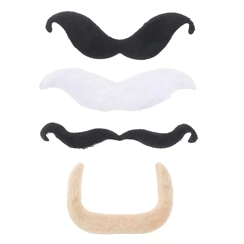48Pcs Funny Costume Mustache Pirate Halloween Fake Beard Whisker Party Supplies. Qme