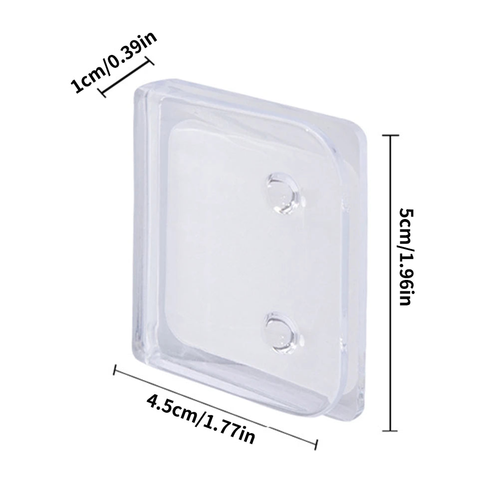 4PCS Non-Punching Shower Curtain Clamp Shower Curtain Organizer Does Not Harm Wall Curtain Transparent Shower Curtain Retainer Qme