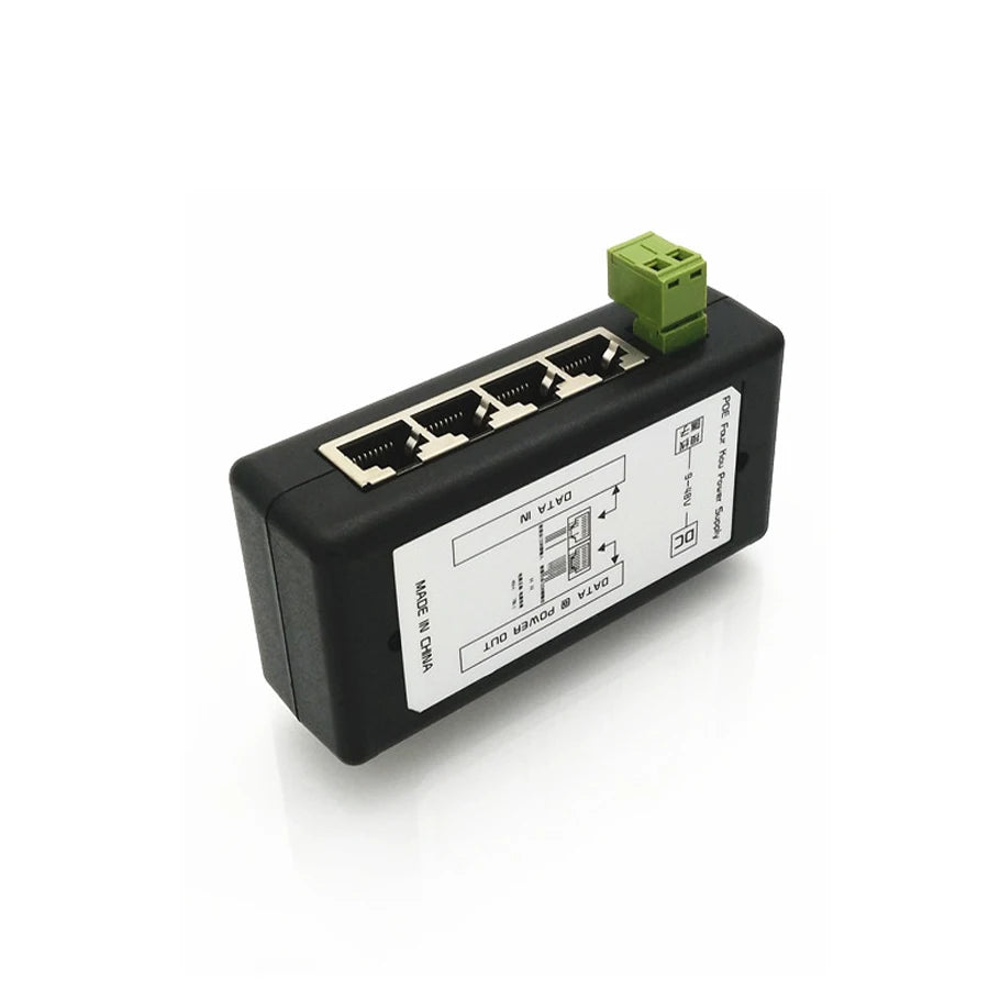4 Ports 8 portsPoE Injector PoE Power Adapter Ethernet Power Supply Pin 4,5(+)/7,8(-) Input DC12V-DC48V for IP Camera Qme