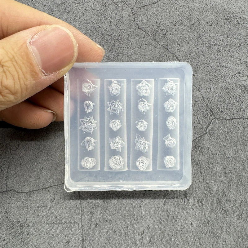 3D Silicone Transparent Nail Mold Lotus Leaves Nails Carving Mold Template DIY Nail Art Decoration Manicure Design Tools Qme style 14