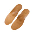 PU Leather Orthopedic Insoles for Flat Feet Men's and Women's Arch Support Flat Bottom Breathable Sweat Absorbing Insoles Qme Brown 45