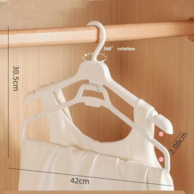 Dry Household Non-slip Hanger Suitable Hanging Clothes Bedroom Qme White