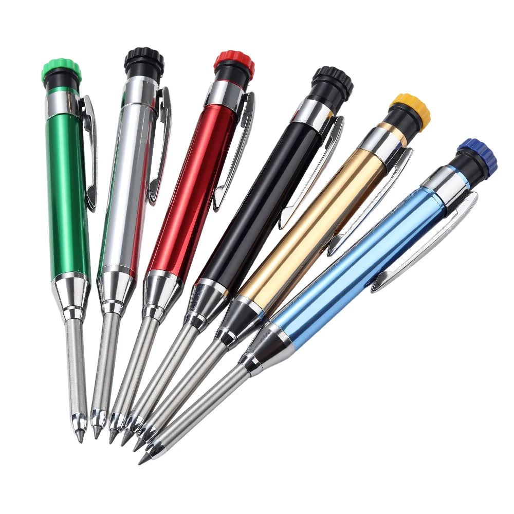 Metal Solid Carpenter Pencils with Sharpener Carpenter 2.8mm Solid Mechanical Pencils Marking Tools Construction/Carpenters Qme