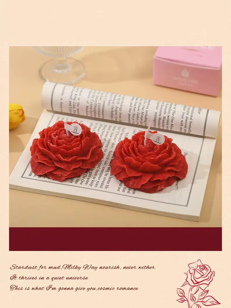 Peony Fragrance Aroma Candle Romantic Wedding Valentine Beautiful Qme