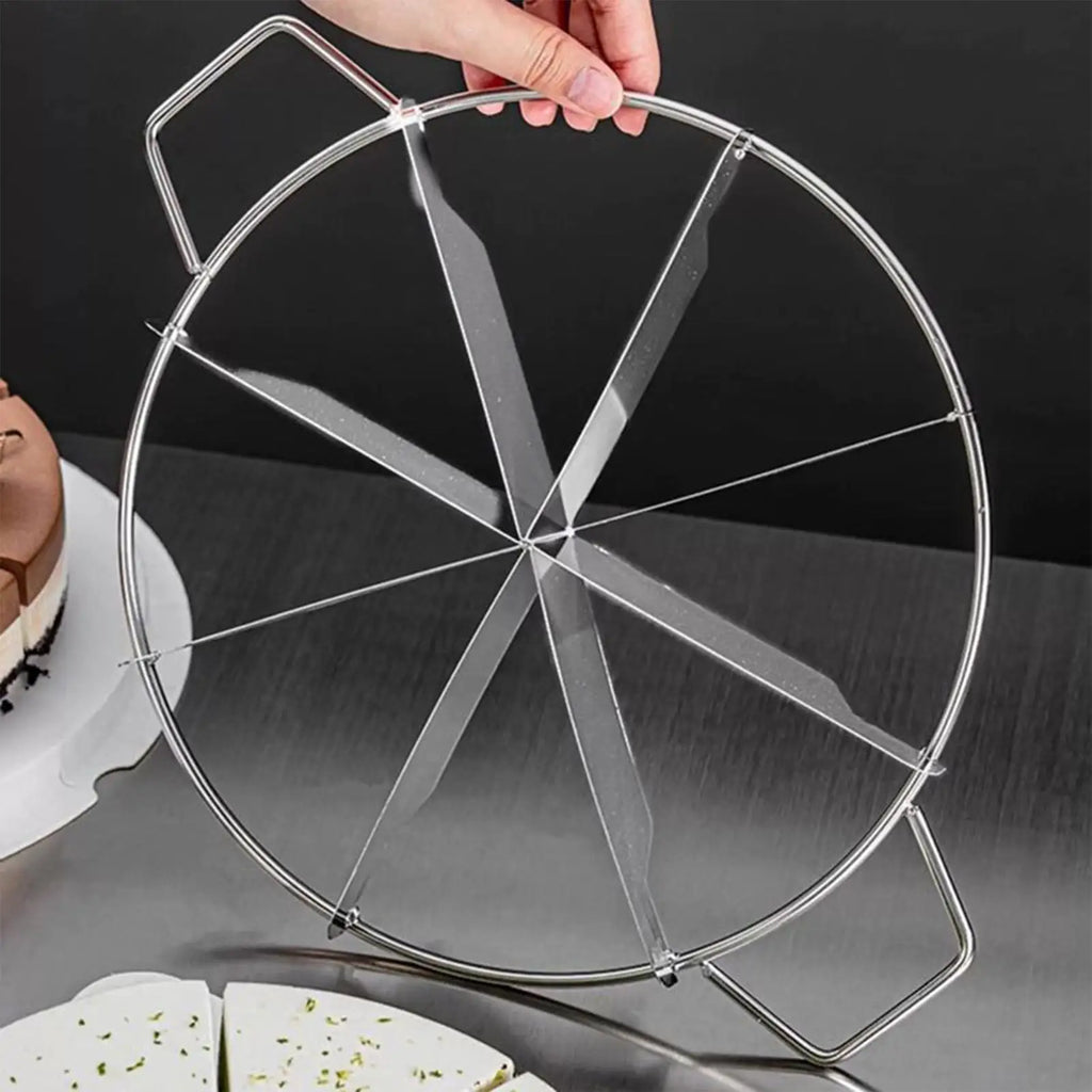Pie Divider Stainless Steel Cake Slicer for Even Slices Non-Stick Kitchen Gadgets Pastry Cheese Pizza Cutting Press Tool Qme