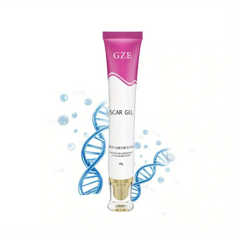 GZE Scar Care Gel Acne stretch mark Cream With Allantoin, Vitamin E, and Silicone - Non-Greasy and Fast Absorbing Qme