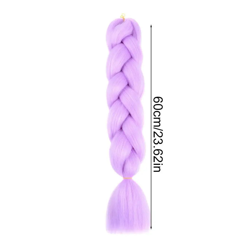 Violet Hair Extensions Synthetic Wig Ombree Braiding Braided Twist Qme Lavender China Mainland
