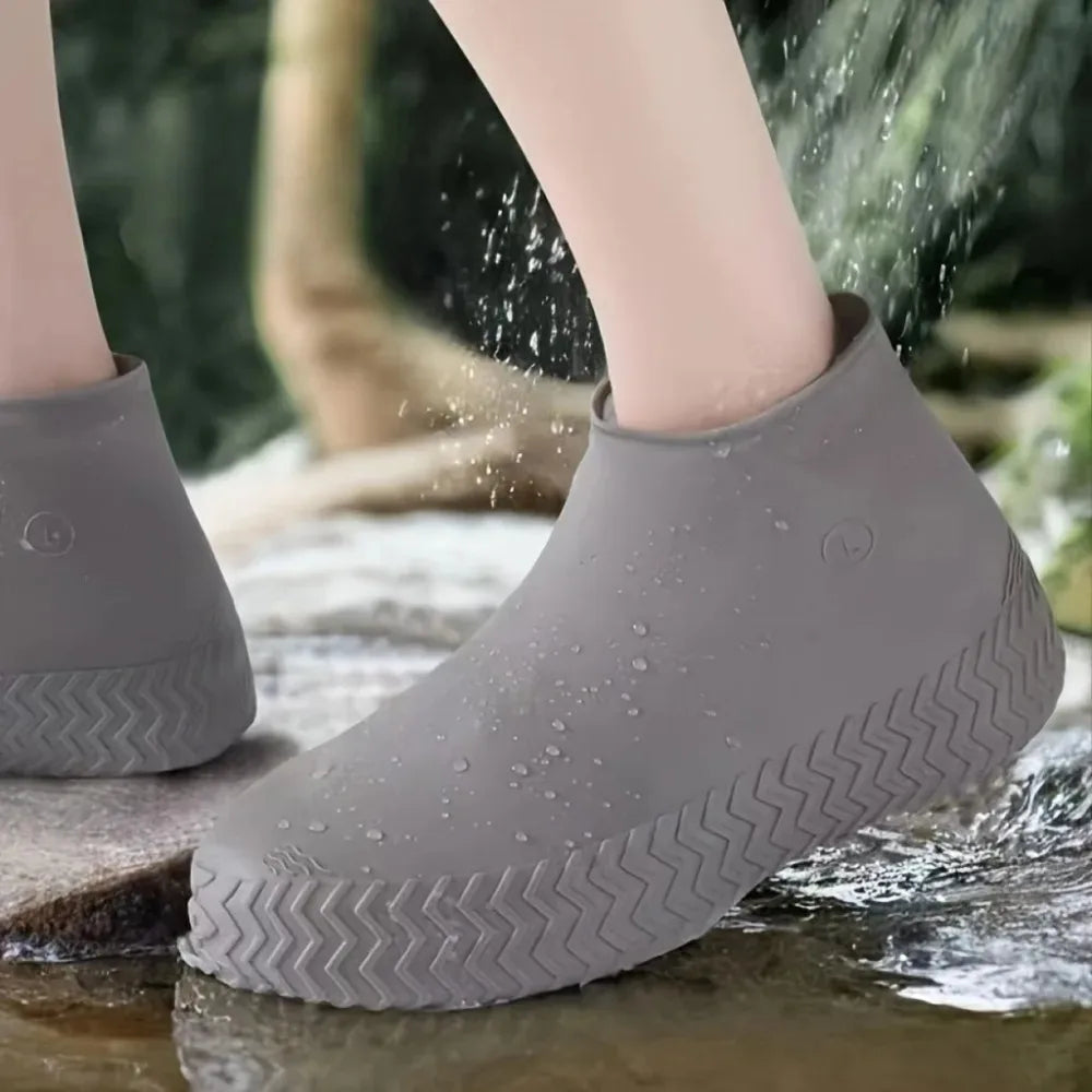 1Pair Outdoor Non-slip Latex Waterproof Shoe Covers Thick Qme