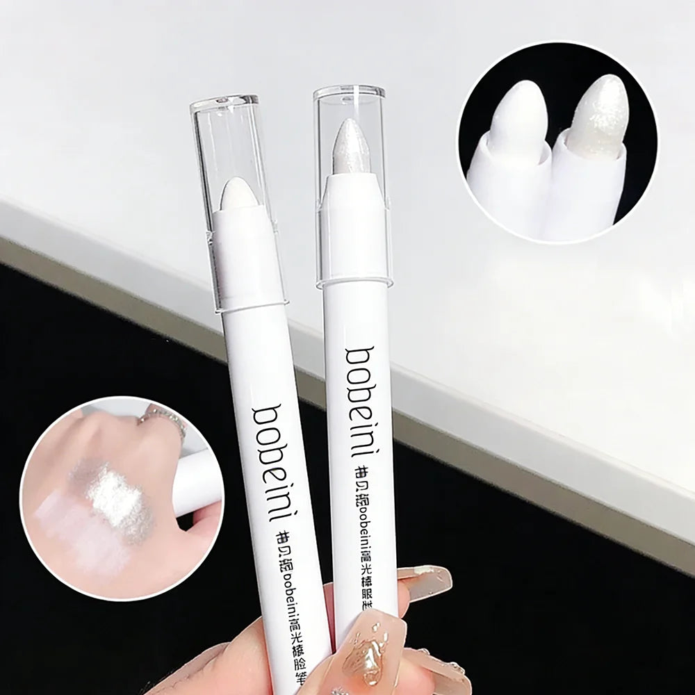 Shimmering Highlight Stick Glitter White Eyeshadow Pencil Bright Eyes Qme