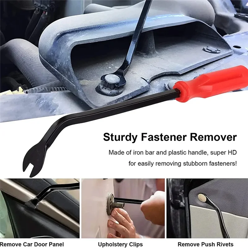 A02F-Auto Trim Removal Tool Kit For Car Audio Dash Panel Window Molding Fastener Remover Tool Kit Qme