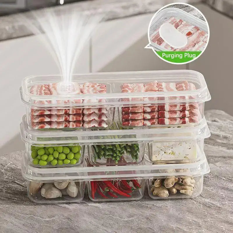 2 3-Compartment Refrigerated Storage Refrigerator Box Packed Meal Qme
