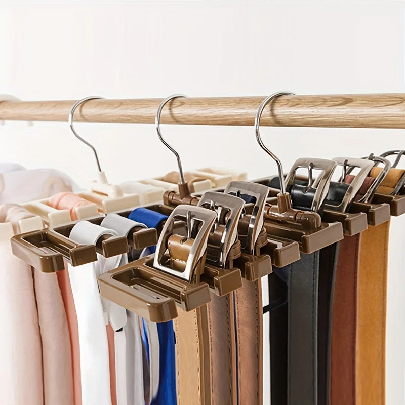 10 Holes Belt Rack Tie Scarf Hanger Wardrobe Large Capacity Qme