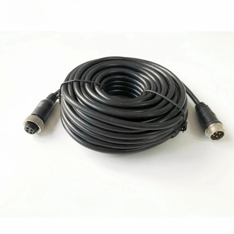 1PCS M12 4Pin 1-20m Aviation Plug Cable, 4Pin Vehicle Aviation Head Extension Cable, Aviation Head Video Cable Qme 10M