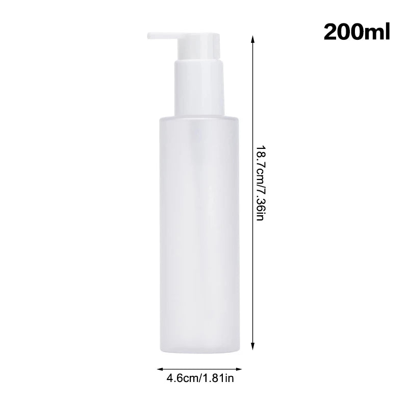 Flat-shoulder Lotion Bottles Empty Pump Dispensers Travel Cosmetic Use Qme 200ml