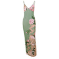 Slim-fit Dresses Sleeveless Print Suspender Dress Vneck Backless Floral Long Dresses Halter Cross Maxi Dress Club Qme green M