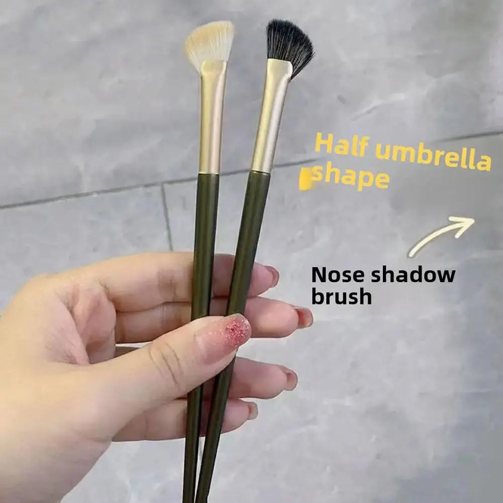 Flat Angled Half Fan-shape Nose Shadow Brushes Professional Soft Qme
