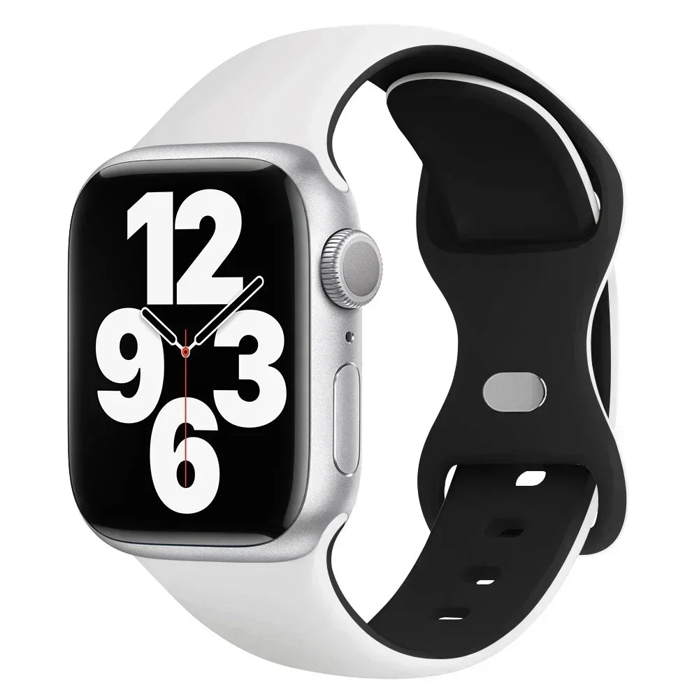 Silicone Band Apple Watch 10 9 8 7 6 5 4 3 SE Strap IWatch Ultra 2