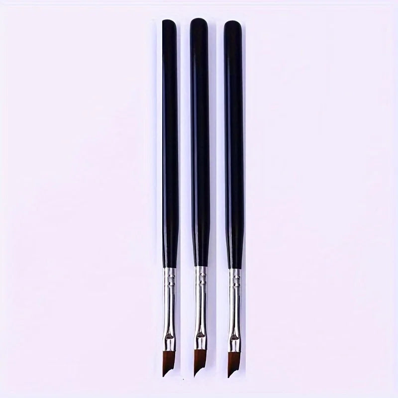 1/3pcsNail Gradient Brush, 6.54in Acrylic Powder Dipping Pen, Nail Liner Brush for Manicure Pedicure, Nail Painting Drawing Tool Qme 3pcs