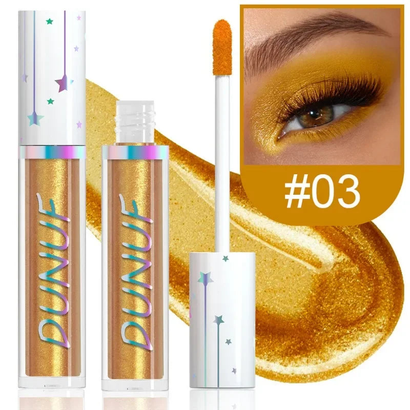 24color Eyeshadow Stick Liquid Eyeliner Metallic Color Green Pearlescent Glitter Eye Shadow Waterproof High Gloss Makeup Pigment Qme 03