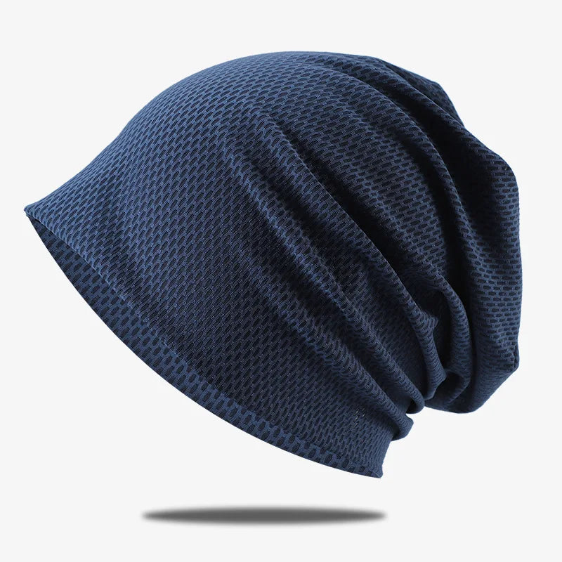 Breathable Running Headband Sweat-wicking Quick-dry Sports Head Cover Qme Blue