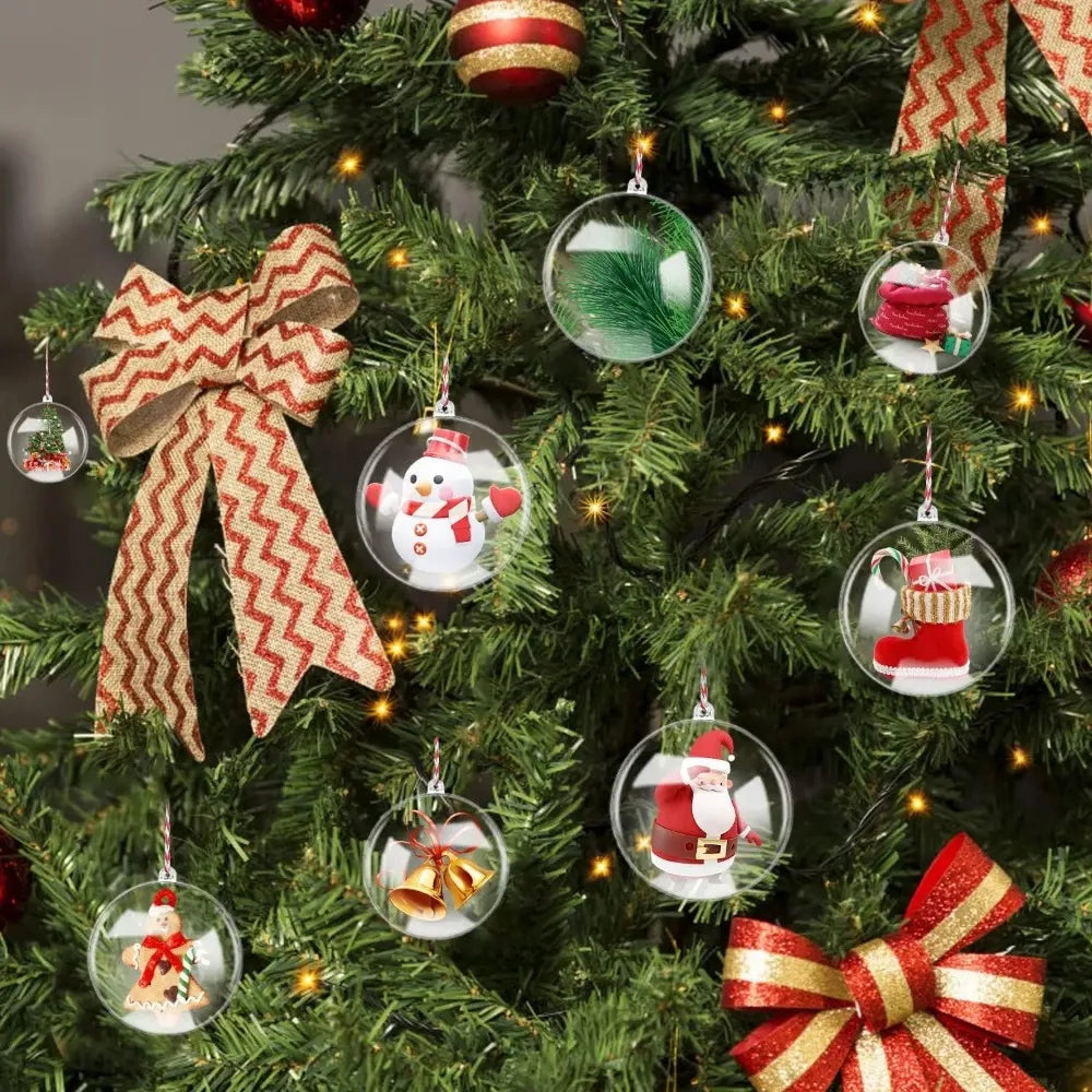 20-5PCS Christmas Filling Decorative Ball Christmas Tree Decoration Filling Pendant Christmas Home Decoration Party Accessories Qme