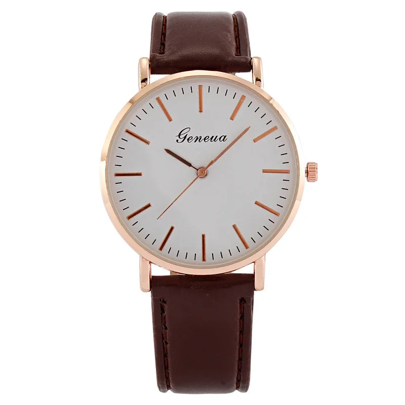 New Men's Watch Fashion Casual Ultra Thin Watches Simple Men Business Leather Quartz Wristwatch Clock Luxury Relogio Masculino Qme Brown RG