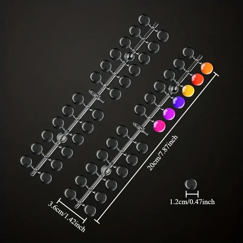 Transparent 120pcs Nail Art Display Tips - Perfect for Nail Polish Training and Color Display Qme