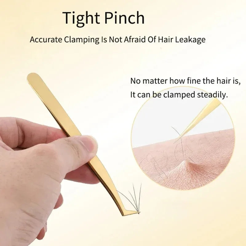 Precision Lash Tweezers Includes 3 Stainless Steel Eyelash Classic Qme