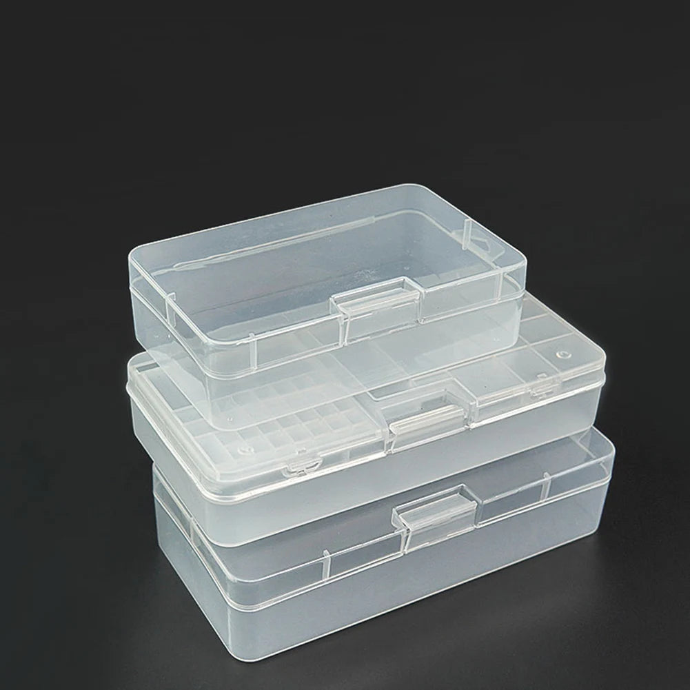 1pcs Transparent Rectangle Plastic Storage Box Screw Holder Case Organizer Container Jewelry Nail Art Equipment Tools Case Qme