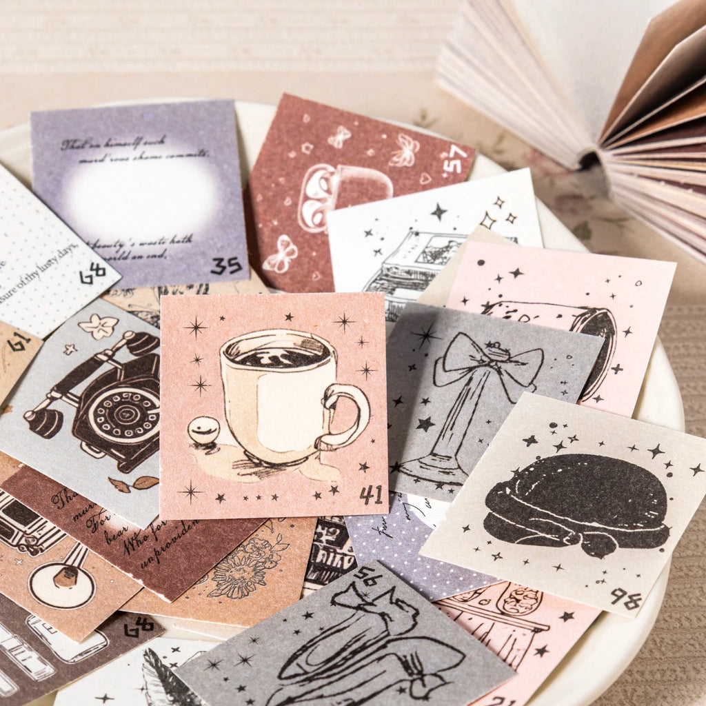 100Sheets Mini Memo Pads Cute Cartoon Theme Student Memo Notepads Portable Notebook for Word Study Class Notes Office Planner Qme
