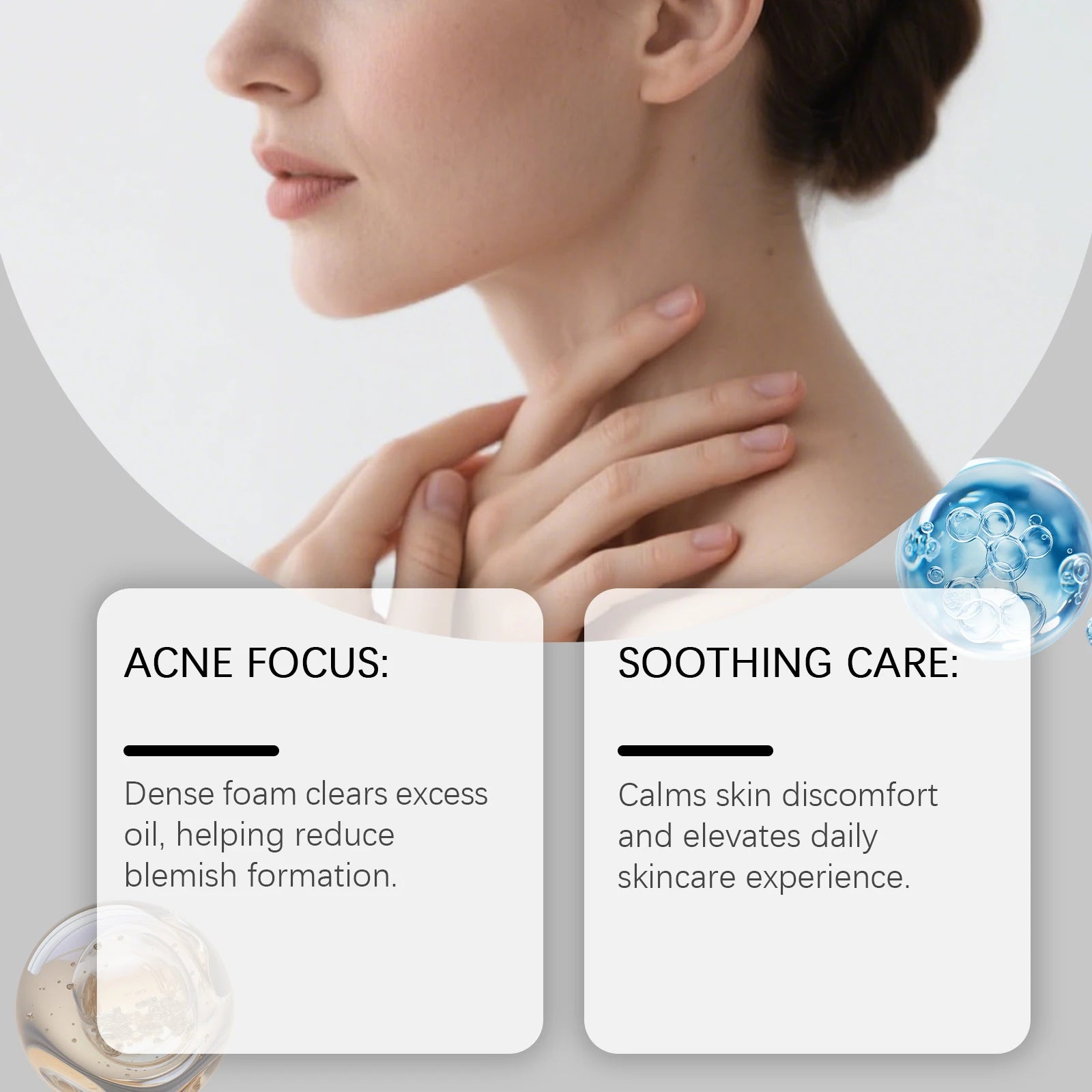 Body Cleansing Soap Gentle Anti Acne Exfoliating Facial & Body Cleanser Brightening Oil Control Soothing Skin Care Shower Soap Qme
