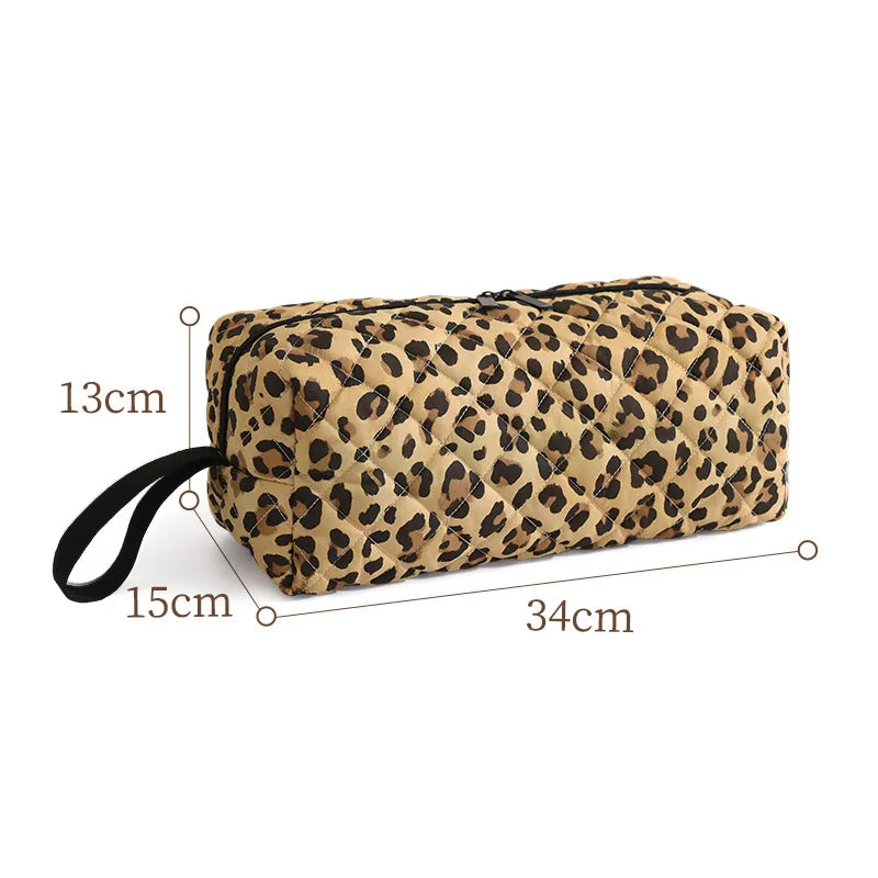B New Model Portable Hair Dryer Storage Bag Hair Dryer Travel Storage Bag Storage Bag Portable Travel Case Storage Qme Brown leopard print