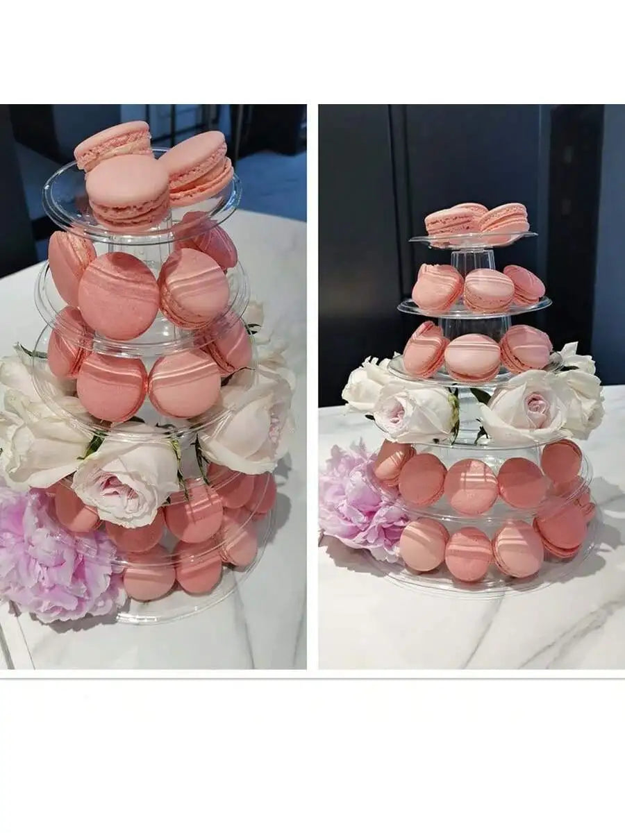 4 6 Layer Macaron Dessert Luxury Pastry Display Rack Paper Cup Cake Qme