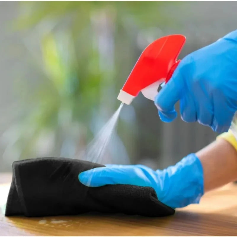 Black Thicken Microfiber Car Cleaning Towels Soft Quick Drying Windows Mirrors Wiping Rags Home Double Layer Clean Cloths Qme