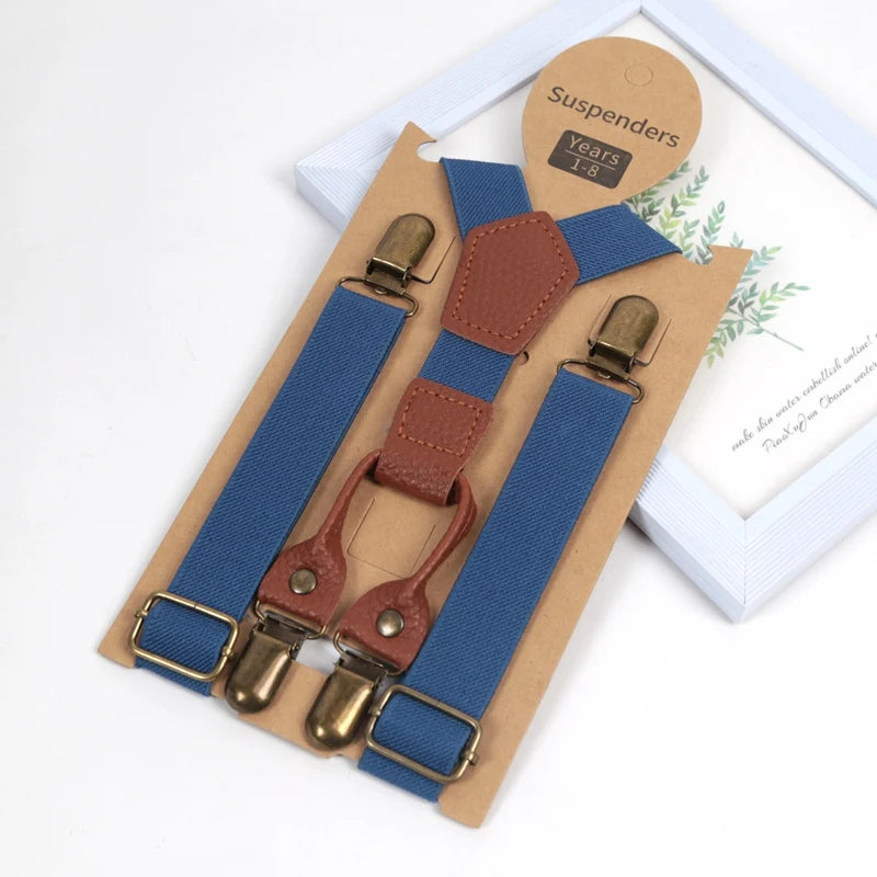 New Suspenders for Children Pants Apparel Kids Suspender Boys Girls Shirt Dress Wedding Party Clip-on Adjustable Y-back Braces Qme A-2