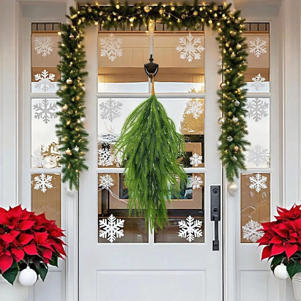 Pine Garland Christmas Teardrop Swag 2 Artificial Decoration Railing Qme