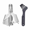 Portable Stainless Steel Manual Nose Ear Hair Trimmer Hair Remover Waterproof Washable Easy Clean Travel Grooming Tool For Men Qme 1set