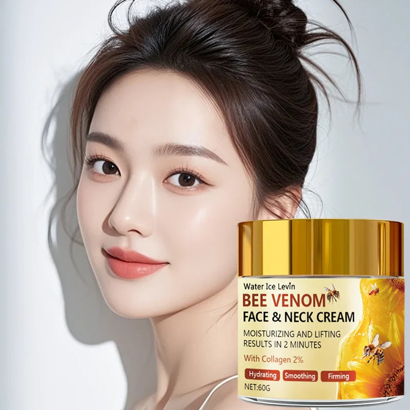 Bee Venom Face and Neck Care Stick, Light Beige Firming Essence Moisturizer, Vitamin E and Hyaluronic Acid, Smooth and Firming, Suitable for All Skin Types Qme