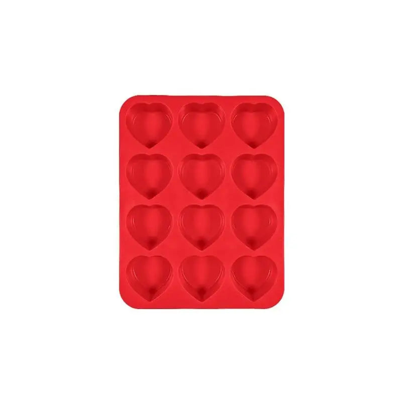 Heart Shaped Chocolate Silicone Baking Molds For French Dessert Mousse Pastry Fondant Candy Gummy Cake Decoration Bakeware Mold Qme Red
